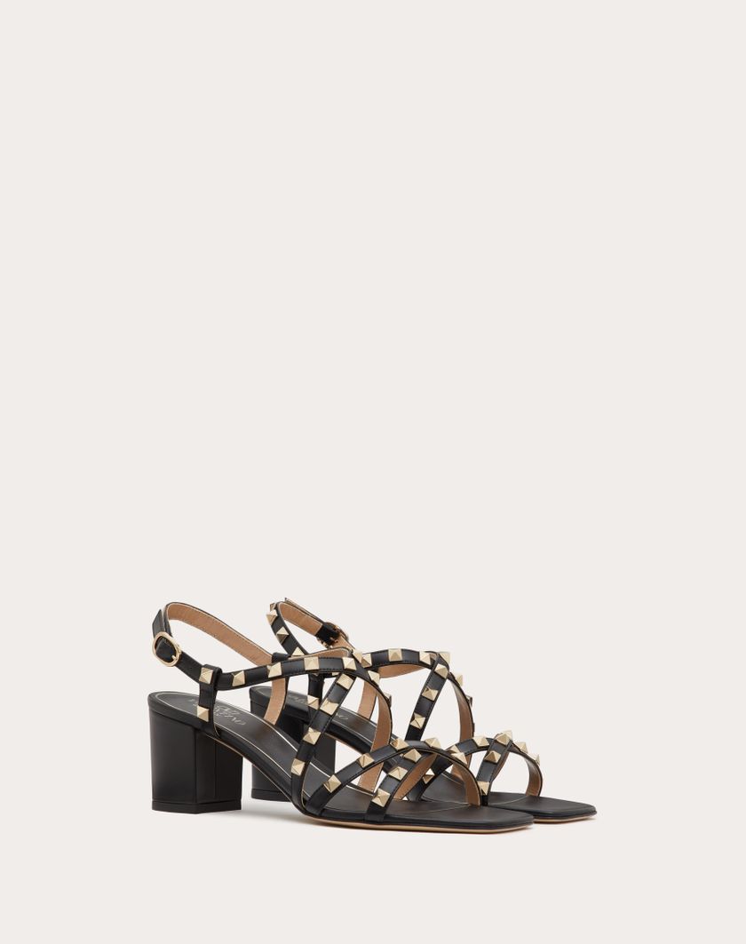 ROCKSTUD CALFSKIN SANDAL WITH STRAPS 60MM - Image 1